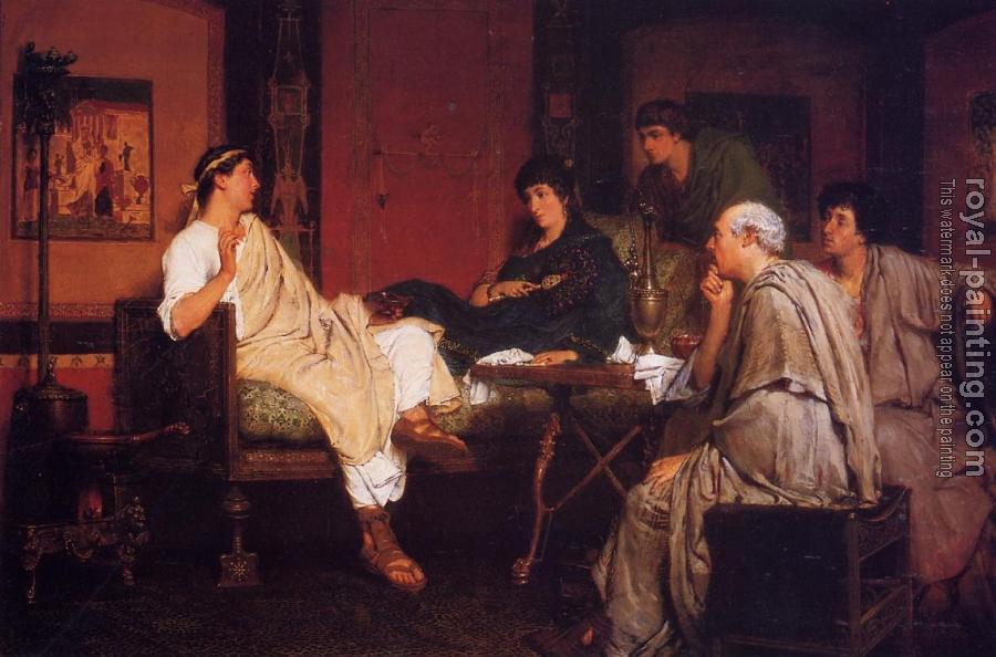 Sir Lawrence Alma-Tadema : Tibulius at Delia's